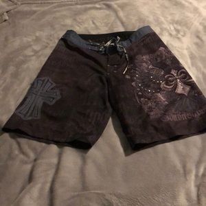 Affliction board shorts/ swim trunk size 34